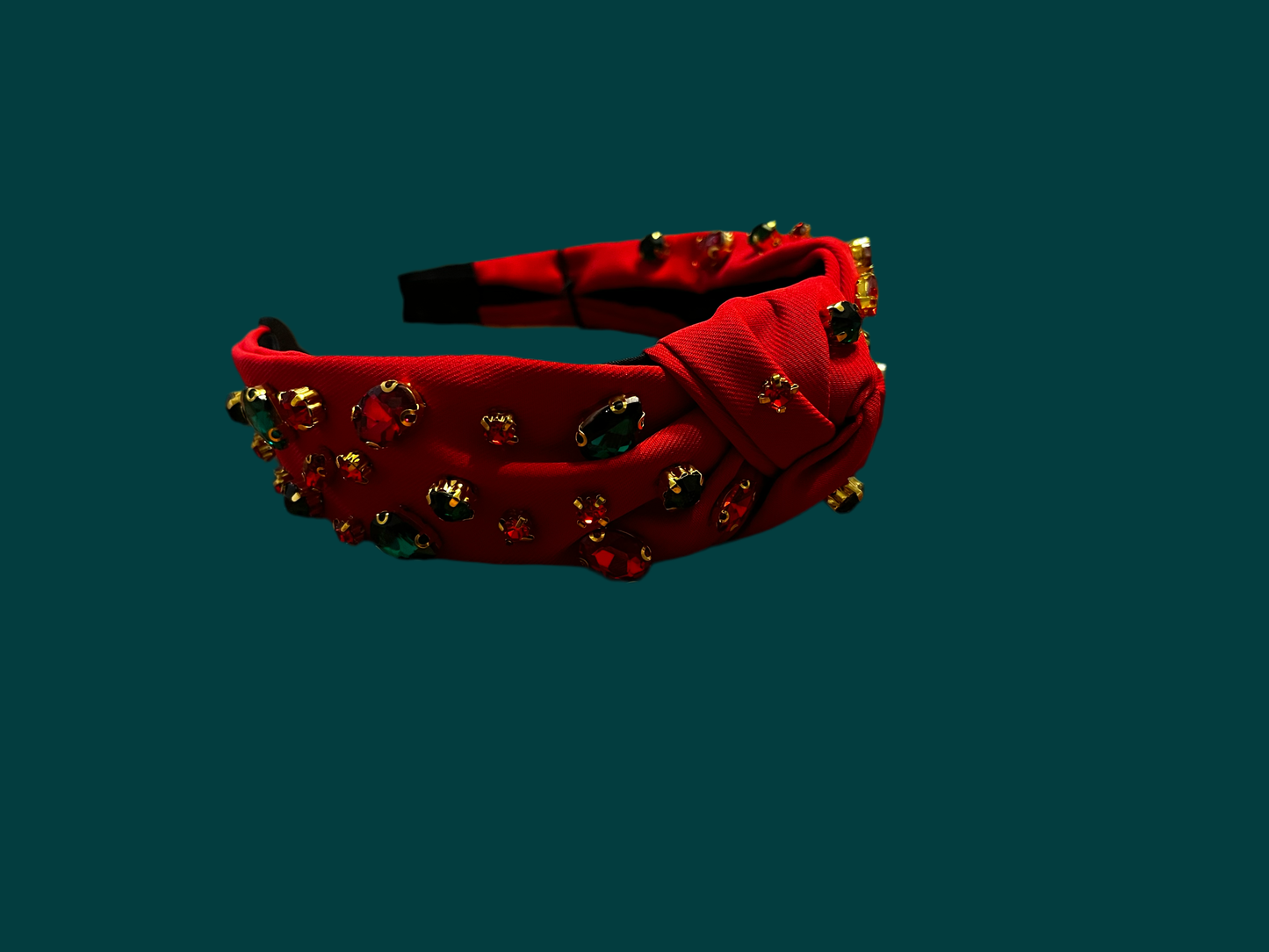 Red knot holiday headband