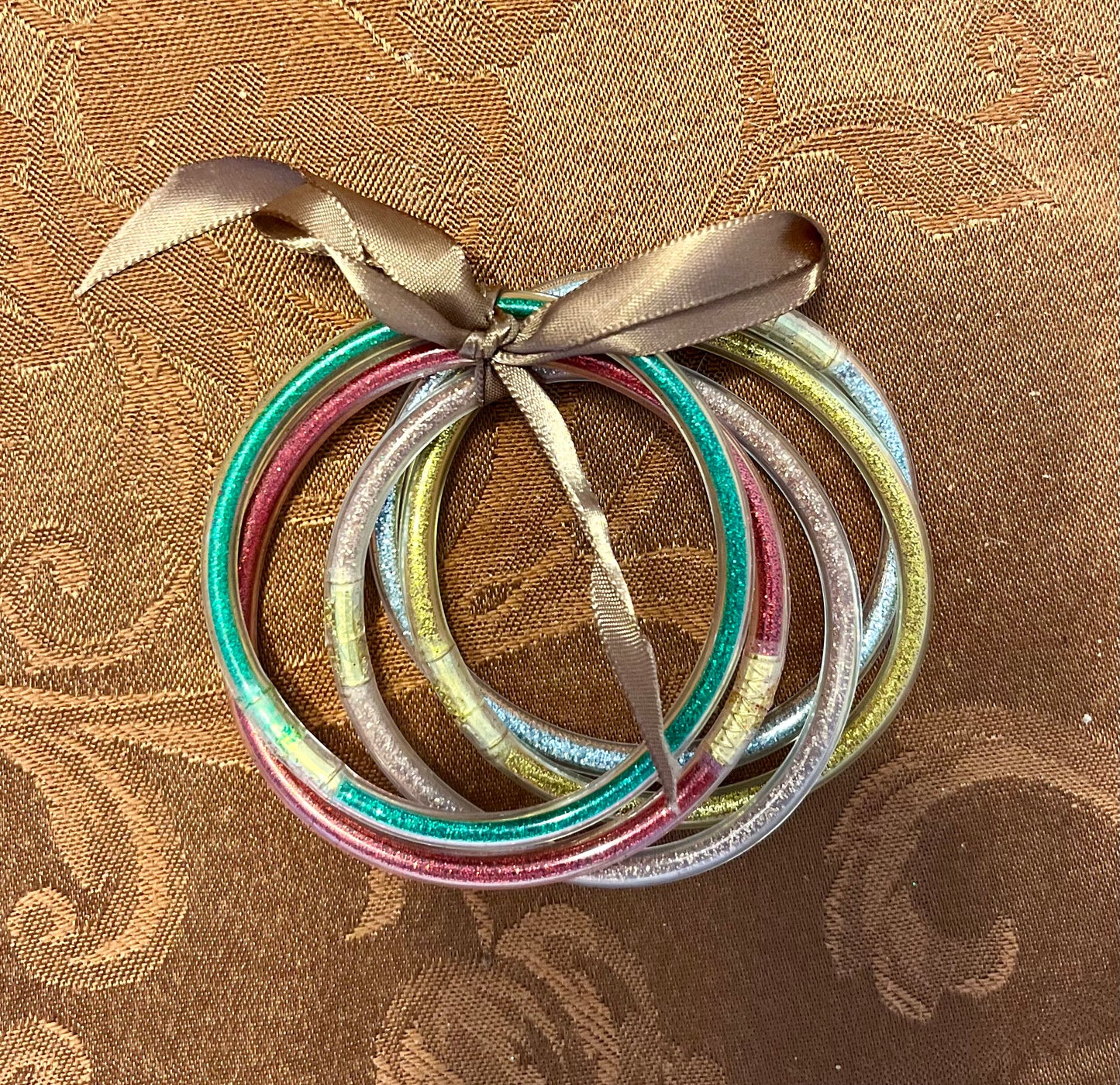 Glitter Christmas jelly bracelets