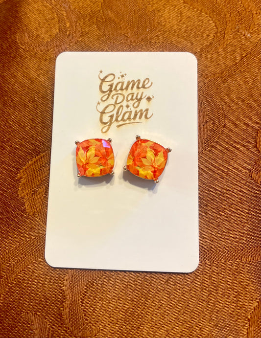 Autumn leaves acetate studs