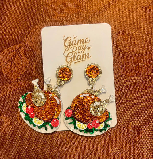 Gobble gobble turkey earrings